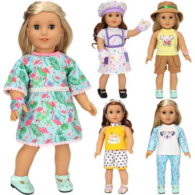 China stuffed & Wholesale Handmade 18 Inch Plush Toy Girl Doll Reborn Reborn Dress Clothes For American Girl Dolls for sale