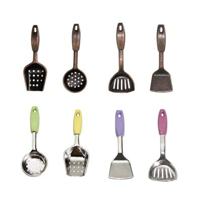 China Electronic Toy Rack Kitchen Dollland Dollhouse Miniature Accessories Mini Shovel Soup Spoon Storage Cooking Tool Utensils For Decoration Toy for sale