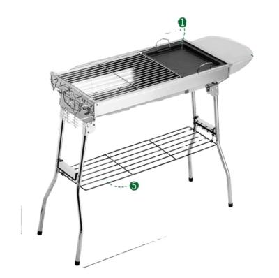 China Easily Cleaned Stainless Steel Charcoal Barbecue Grill Cyprus BBQ Grill for sale