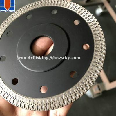 China Cutting Hard Stone 115mm 125mm Hot Press Sintered Turbo Porcelain Super Thin Cutting Diamond Saw Blade for sale