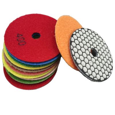 China Non Ferrous Metal Diamond Ceramic Wet Polishing Pad 100mm For Granite In Stone Making for sale