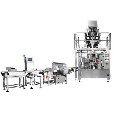 China Automatic rotary food premade pouch doypack packing machine production line for zipper bag stand bag preformed pouch for sale