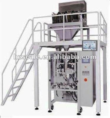 China Factory 4 Head Linear Commodity Weigher VFFS Linear Bagger Packaging System Machinery For Rice Granule Quad Bag for sale