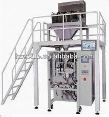 China Automatic Food Factory CE Approval 4 Head Linear Weigher With Vertical Bagger Quad Bag Packaging Machine for sale