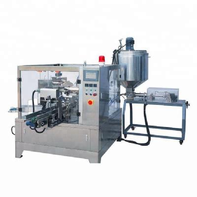 China Factory CE approval chemical automatic ketchup liquid doypack filling machine for pre-made pouch with liquid pump for sale