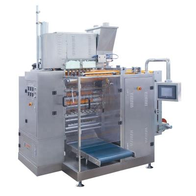 China Food automatic beverage yogurt liquid ketchup multi-lane 6 lane packing machine by piston pump for 3 sides seal sachet bags for sale