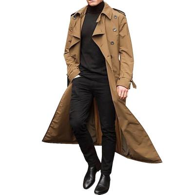 China Breathable Thin Wide Fit Lapel Tops Chaqueta Hombre Jaqueta Anorak Double Breasted Gap Long Plus Size Jackets Coat for sale