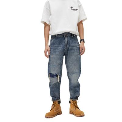 China New Design Antumn Breathable Men's Washed Jean Pants Classic Loose Denim Jeans Winter for sale