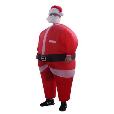 China Red Burst Bodyguard Suit Santa Claus Inflatable Christmas Eco-Friendly Fancy Dress Full Fat Bodysuit for sale