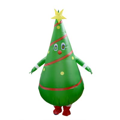 China Party Halloween Carnival Costumes Christmas Party Cosplay Inflatable Decoration Funny Walking Inflatable Christmas Tree Adult Size for sale