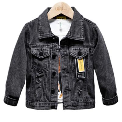 China Spring and Autumn Clothing Boys and Girls Denim Windproof Fashion Ripped Babies Denim Jacket for sale