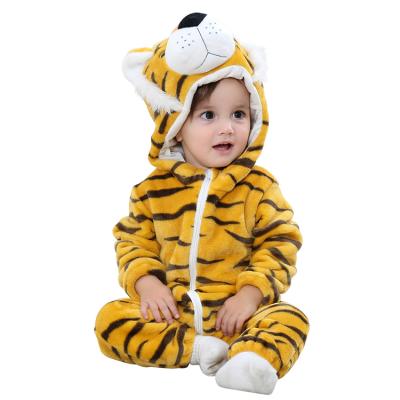 China 100% gor baby rompers flannel baby animals hooded jumpsuits girls kids clothing polyester for sale