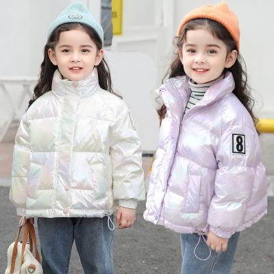 China Fashion Windproof Kids Coat Shiny Children's Winter Waterproof Padded Jacket for Girls, Cotton Padded Jacket Baby Coats for sale