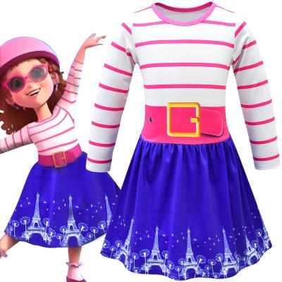 China Carnival Party Costume Girls Love Nancy Dress Girls Frocks Summer Party Kids Dresses Fancy Nancy Dress+Oversleeve For Girls for sale