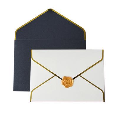 China Hot Selling Europe Small Black Blank Cards With Envelopes Without Text Envelope Packing For Business Card for sale