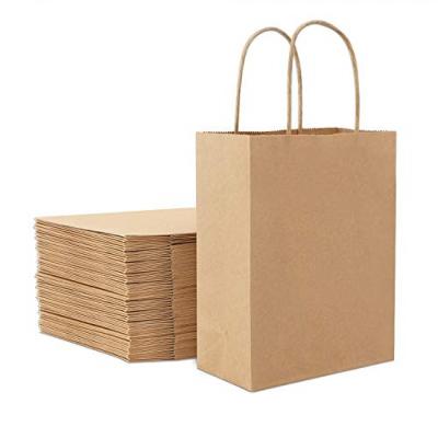 China Europe Custom Printed Cheap Eco Recycle Brown Kraft Paper Packaging Bag With Your Own Logo for sale