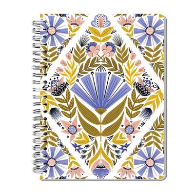 China Factory 200 Pages Dairy Girls Spiral Personalized Notebook In Single Line A4 A5 Ruber Size for sale