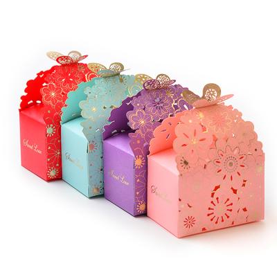 China New Colorful Recyclable Creative Wedding Favor Box Portable Luxury Gift Box Jewelry Packaging Foldable Foldable Box for sale