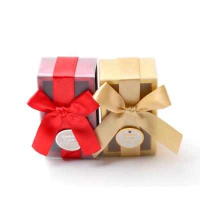 China Handmade Wholesale Empty Luxury Chocolate Candy Packaging Gift Box Clear Paper Lid for sale