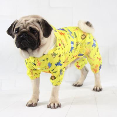 China Viable NEW Raincoat Pets Coat Winter Clothes For Hood Pets Neck Dog Light Adjustable Printing Windproof Outdoor Raincoat for sale