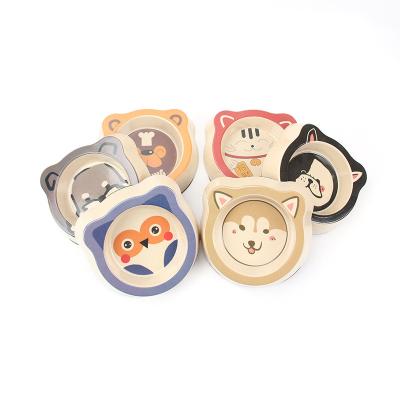 China Viable Feeder Bamboo Fiber Pet Bowl Cartoon Style Dog Food Bowl Cat Water Dog Bowl Rice Single Feeder for sale