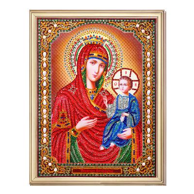 China Special Shape Diamond Painting of Diamond Embroidery Jesus 5D Diamond Mosaic Icon Religion Classical Rhinestone Partial Picture Kit for sale