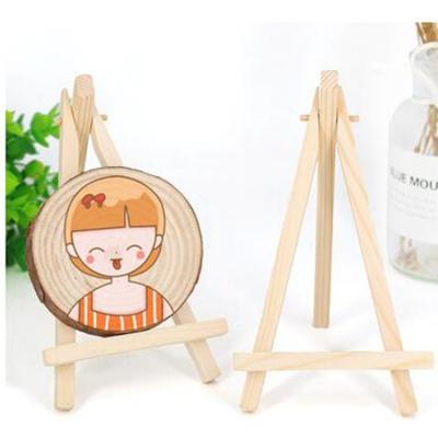 China Small Easel Easel Mini Desktop Wooden Table Tripod Trumpet Tripod Postcard Display Folding Rack Album Wood Painting Rack for sale