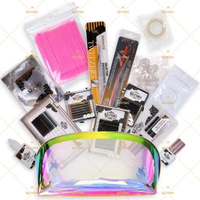 China Eyelash Extension Wick Extension Kit Eye Wick Set Private Label Whips Beginner Training Set For Eyelash for sale