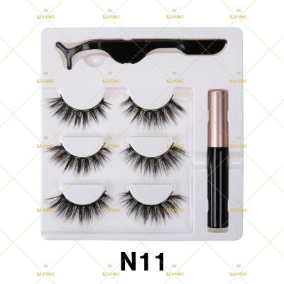 China Long 5 Pcs Magnet Hair Natural Synthetic Vegan Single Layer Magnetic Eye Lashes for sale