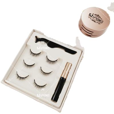 China Natural Looking Magnetic Eyelash Extension False Eyelashes Magnetic Silk Lashes Extensions for sale