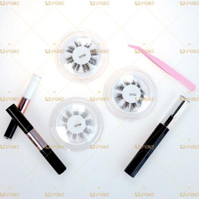 China Free Sample Long Natural Eyelash DIY Segment Faux Mink Lashes Home Lashes Precut Lashes for sale