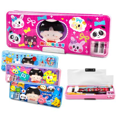 China Custom Cute Handmade Soft Cover Kawaii Pencil Case Multi_function Lager Space Pencil Box Pencil Bag For Student School Office Stationery for sale