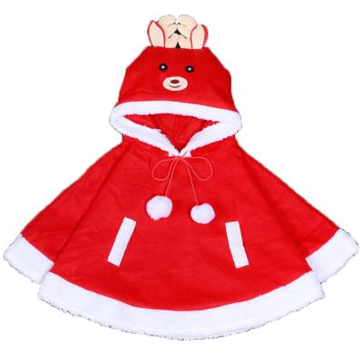 China Non-woven / fluffy coats Halloween Santa Clothing Kids Christmas Costume dress up for girl for sale