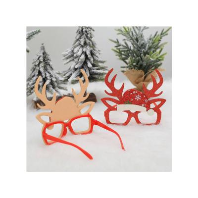 China Hotel / restaurant and other cute scene layout Christmas decorations Antler glasses party personality decoration glasses for sale