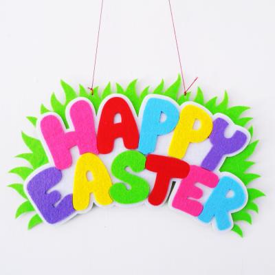 China Happy Venue Decoration Green Environmental Protection Hanging Hanging Cloth Easter Decorations Easter Cloth Art for sale