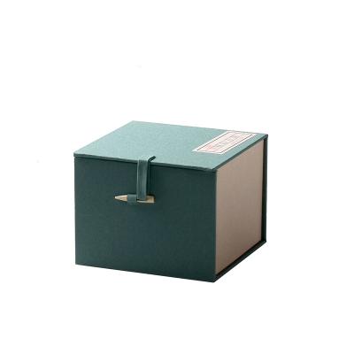 China Gift & Many Sizes Craft Tissue Box Light Green Simple Square Packaging Gift Box Simple And Elegant for sale