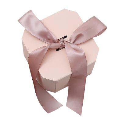 China Gift & Wholesale Custom Color Valentine's Day Gift Box Packaging Craft Octagonal Holiday Gift Box for sale