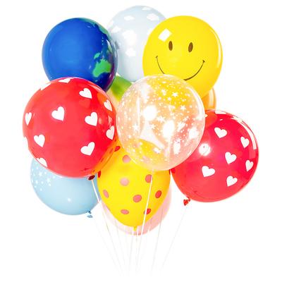 China 12 inch mixed color round dot balloon wedding decoration latex dot balloon birthday decoration wholesale for sale