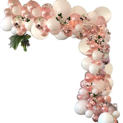 China Self-Sealing Valve: No Need To Tie With Hands Balloon Arch Garland Kit Rose Gold Confetti WhiteBaby Shower Wedding Bachelor Party for sale