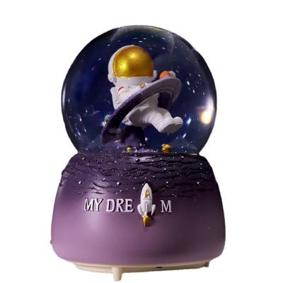 China China Astronaut Crystal Ball Christmas Decorations Ornaments Gifts Rotating Crystal Ball Valentine's Day Music Box for sale