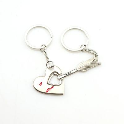 China Portable Hot Sale Valentine's Day Personalized Custom Keychains Blank Sublimation Alloy Metal Key Chain for sale