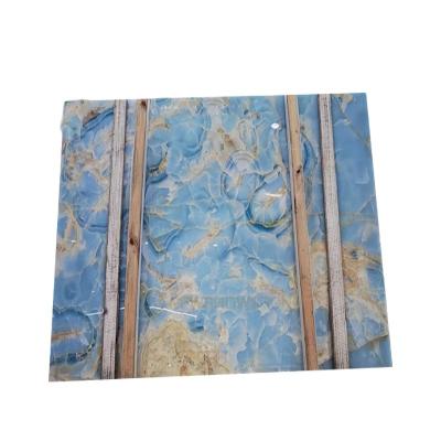 China Factory price modern blue onyx marble slab for counter for sale