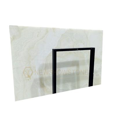 China Modern Custom Cut Chinese White Onyx Marble Slab for sale