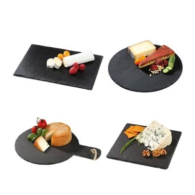 China Modern Slate Cheese Board Kitchen Cutlery Dishes For Black Slate Dinner Plate for sale