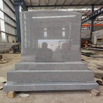 China Modern Europe Gray Granite Tombstone White Headstone for Ceremony for sale