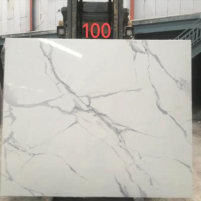 China Modern Hot Selling Calacatta White Artificial Marble Jumbo Slab for sale