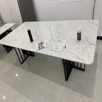 China Factory Sale Modern Hot Direct Dining Table Set Countertops Calacatta Gold Sintered Stone for sale