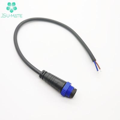 China Industrial Garden Lights LED Lighting G40 Outdoor Waterproof Garden Cable M15 2 Pin Male 2 Pin Connector Aviation Adapter Cable for sale