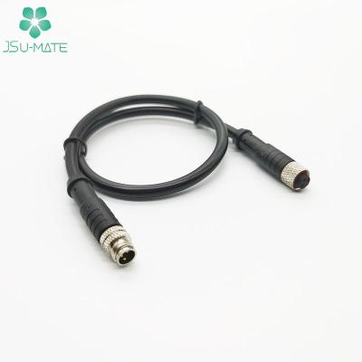 China IP68 IP67 IP65 PA66 G40 Outdoor Industrial Underwater Garden M8 3 Pin MaleTo Female Aviator Connector Electrical Clamp Waterproof Cable for sale