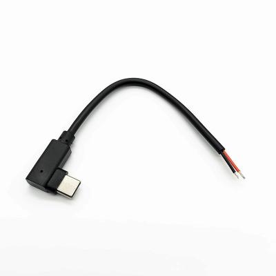 China Custom Male Video Game Player Mobile Phone Type C to Open Short Charger Cable Right Angle Type 90 Degree C USB Cable for sale